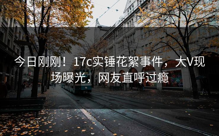 今日刚刚！17c实锤花絮事件，大V现场曝光，网友直呼过瘾